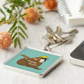 Schattigee Sparrow Chocolade Ei Happy Easter Sleutelhanger (Zijkant)