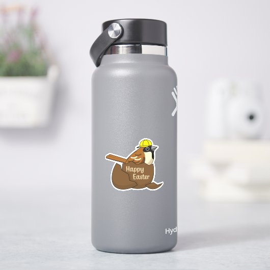Schattigee Sparrow Chocolade Ei Happy Easter Sticker (HydroFlask)