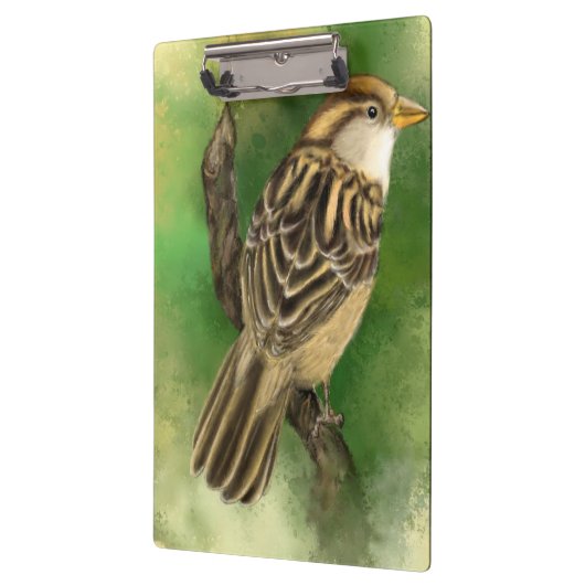 Schattigee Sparrow Clipboard Spring Bird Klembord (Links)