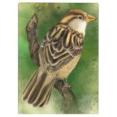 Schattigee Sparrow Clipboard Spring Bird Klembord (Achterkant)