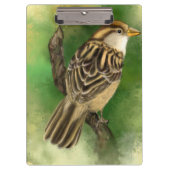 Schattigee Sparrow Clipboard Spring Bird Klembord (Voorkant)