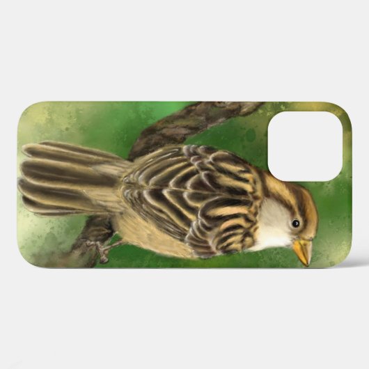 Schattigee Sparrow iPhone Case (Achterkant (horizontaal))