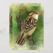 Schattigee Sparrow verjaardagsgaard (Voorkant / Achterkant)
