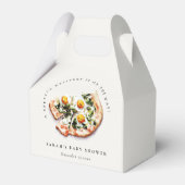 Schattigee speciale levering Pizza Baby shower Par Bedankdoosjes (Voorkant Zijde)