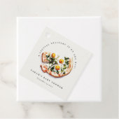 Schattigee speciale levering Pizza Baby shower Par Bedankjes Labels (In situ)