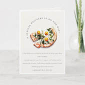 Schattigee speciale levering Pizza Baby shower Par Bedankkaart (Voorkant)