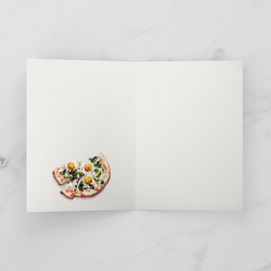 Schattigee speciale levering Pizza Baby shower Par Bedankkaart (Binnen)