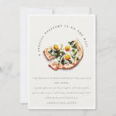 Schattigee speciale levering Pizza Baby shower Par Bedankkaart (Voorkant)