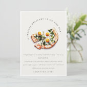 Schattigee speciale levering Pizza Baby shower Par Bedankkaart (Staand voorkant)