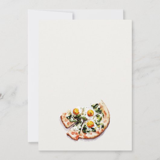 Schattigee speciale levering Pizza Baby shower Par Bedankkaart (Achterkant)
