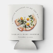 Schattigee speciale levering Pizza Baby shower Par Blikjeskoeler (Achterkant)