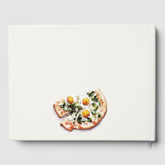 Schattigee speciale levering Pizza Baby shower Par Gastenboek (Achterkant)