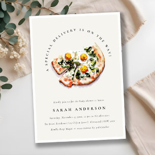 Schattigee speciale levering Pizza Baby shower Par Kaart