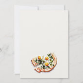 Schattigee speciale levering Pizza Baby shower Par Kaart (Achterkant)