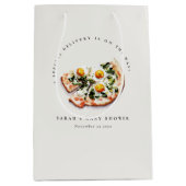 Schattigee speciale levering Pizza Baby shower Par Medium Cadeauzakje (Voorkant)