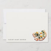 Schattigee speciale levering Pizza Baby shower Par Notitiekaartje (Voorkant)