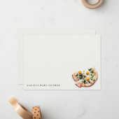 Schattigee speciale levering Pizza Baby shower Par Notitiekaartje (Voorkant / Achterkant in situ)