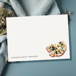 Schattigee speciale levering Pizza Baby shower Par Notitiekaartje