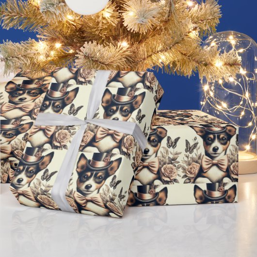Schattigee Speelgoed Fox Terrier Cadeaupapier (Feestdagen)