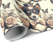 Schattigee Speelgoed Fox Terrier Cadeaupapier (Rol Hoek)