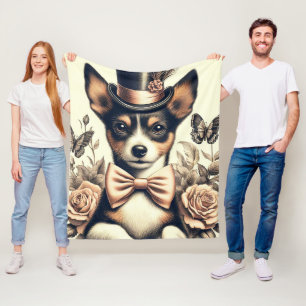 Schattigee Speelgoed Fox Terrier Fleece Deken