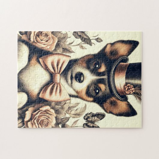 Schattigee  Speelgoed Fox Terrier Legpuzzel (Horizontaal)