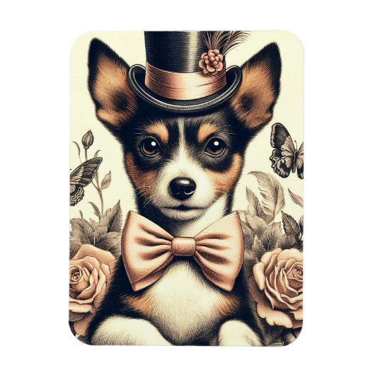Schattigee  Speelgoed Fox Terrier Magneet (Verticaal)