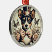 Schattigee  Speelgoed Fox Terrier Metalen Ornament (Rechts)