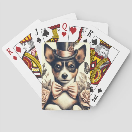 Schattigee Speelgoed Fox Terrier Pokerkaarten (Achterkant)