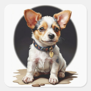 Schattigee Speelgoed Fox Terrier Puppy Sticker