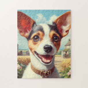 Schattigee Speelgoed Fox Terrier schilderij Legpuzzel