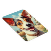 Schattigee Speelgoed Fox Terrier schilderij Magneet (Rechterzijde)