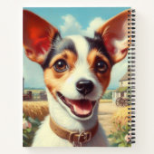 Schattigee Speelgoed Fox Terrier schilderij Notitieboek (Achterkant)