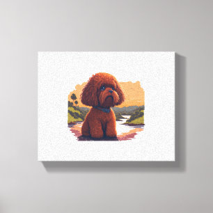 Schattigee Speelgoed poedel Canvas Afdruk