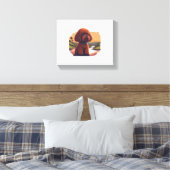 Schattigee Speelgoed poedel Canvas Afdruk (Insitu (Slaapkamer))