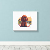 Schattigee Speelgoed poedel Canvas Afdruk (Insitu (Houten vloer))