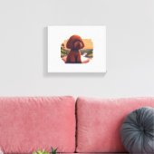 Schattigee Speelgoed poedel Canvas Afdruk (Insitu (Woonkamer))