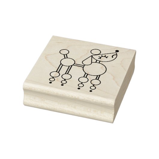 Schattigee Speelgoed Poedel Cartoon Wood Art Stamp Rubberstempel (Stempel)