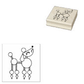 Schattigee Speelgoed Poedel Cartoon Wood Art Stamp Rubberstempel (Gestempeld)