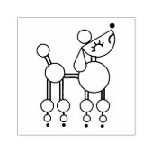 Schattigee Speelgoed Poedel Cartoon Wood Art Stamp Rubberstempel (Afrduk)