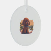 Schattigee Speelgoed poedel Glas Ornament (Voorkant Rechts)