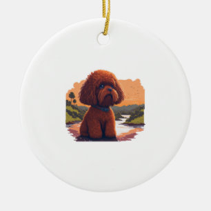 Schattigee Speelgoed poedel Keramisch Ornament