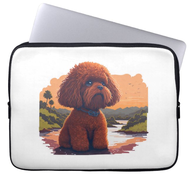 Schattigee Speelgoed poedel Laptop Sleeve (Voorkant)