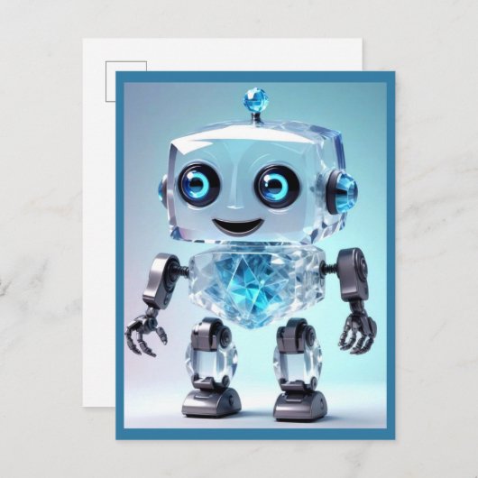 Schattigee Speelgoed-robot Briefkaart (Voorkant / Achterkant)