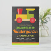 Schattigee Speelgoed trein voorschool Afstuderen u Kaart (Staand voorkant)