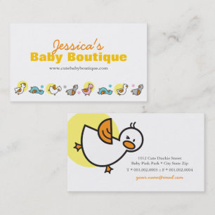 Schattigee Speelse Baby Duckies Ducklings & Pastel Visitekaartje