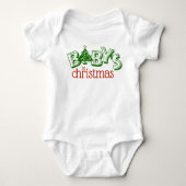 Schattigee speelse baby's eerste kerstboom romper (Voorkant)