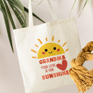 Schattigee speelse gele liefde oma Canvas tassen
