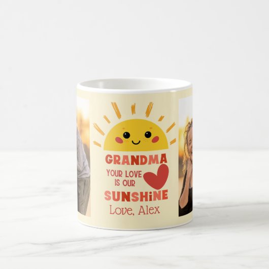 Schattigee speelse gele liefde oma koffiemok (Center)