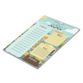 Schattigee speelse gepersonaliseerde school-thema notitieblok (Schuin)